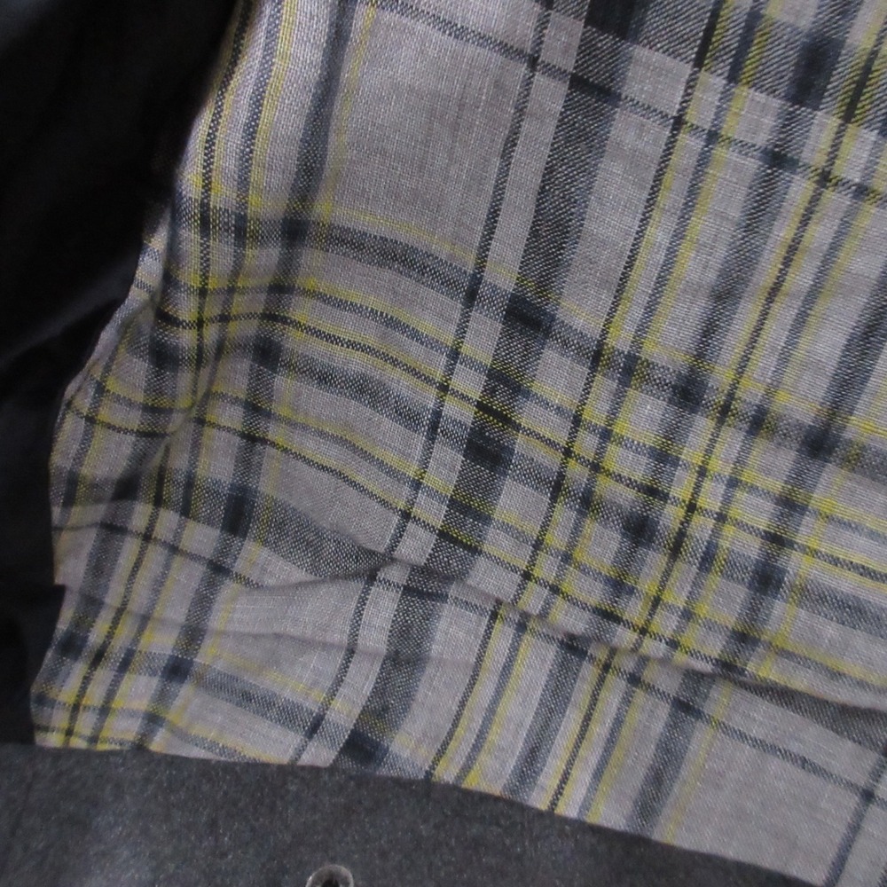 Opening Ceremony Jacket Women Gray‎ Moto Biker Plaid Lining Cropped Indie USA - Picture 7 of 11